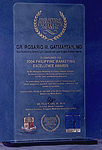 Most Outstanding Dermatologist, Cosmetic and Laser Surgeon (National Awards) by Philippine Marketing Excellence Awards Institute